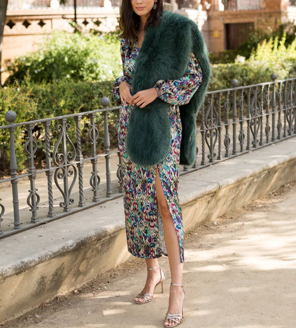 Petunia printed midi dress　