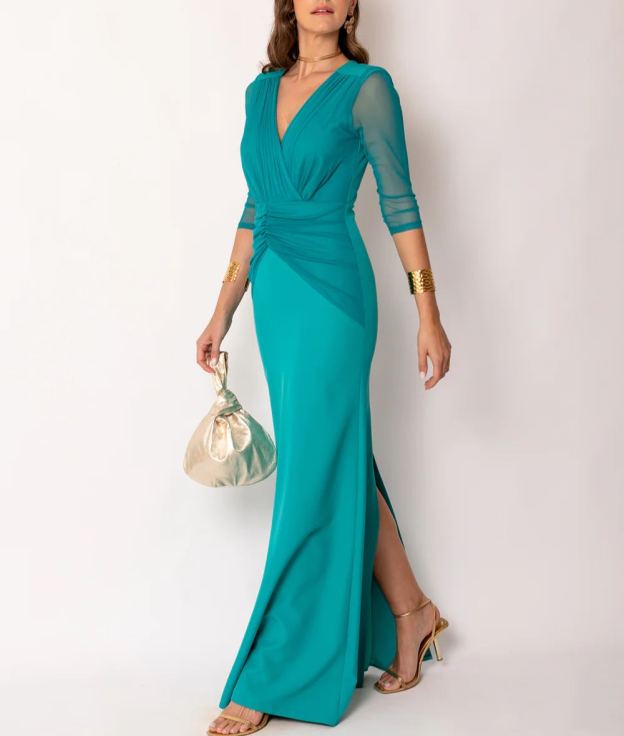 Wide draped dress