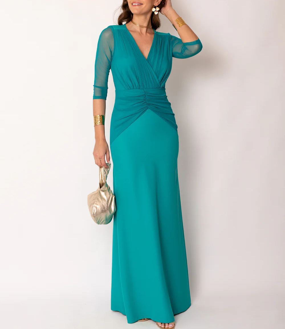 Wide draped dress