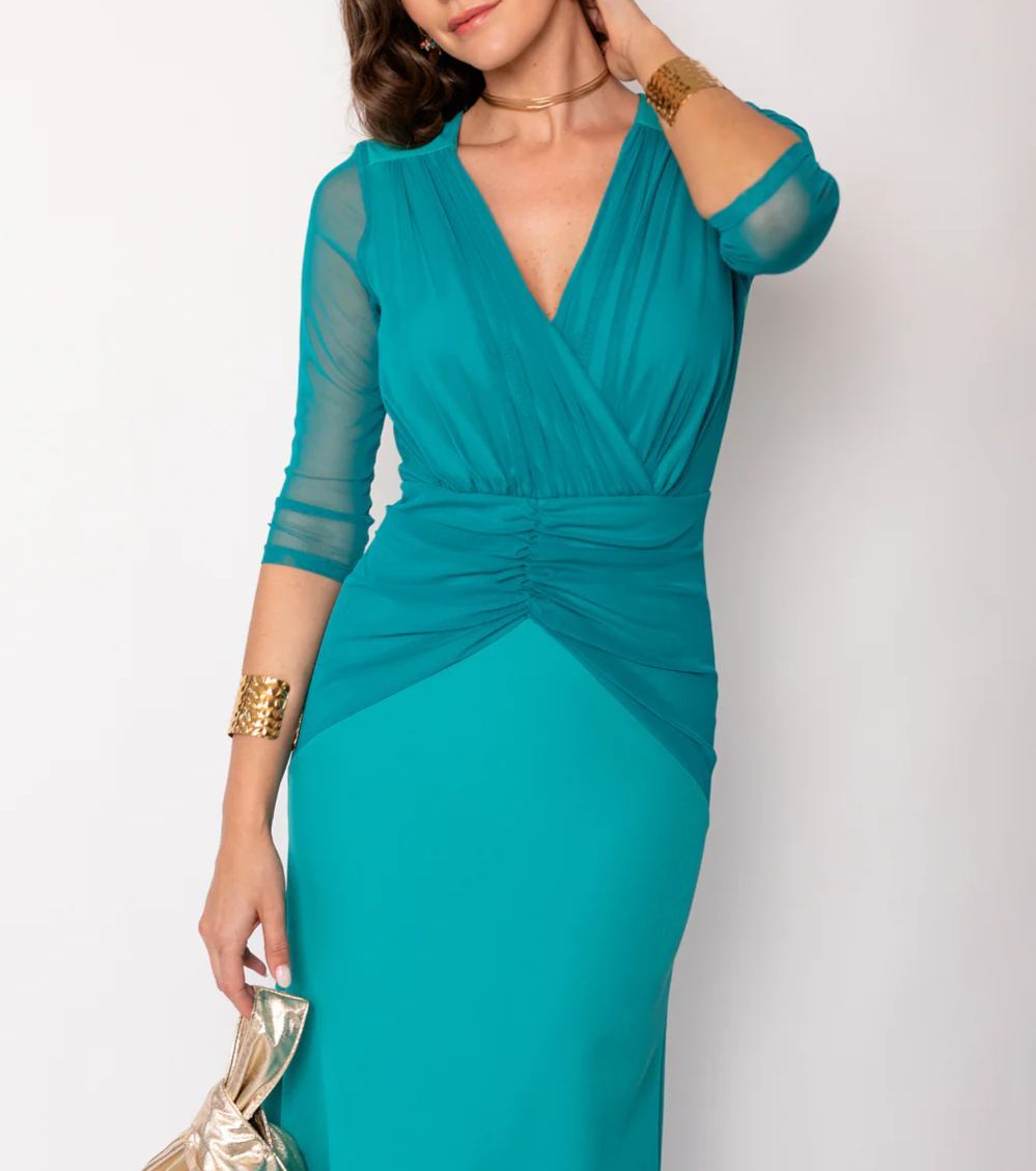 Wide draped dress