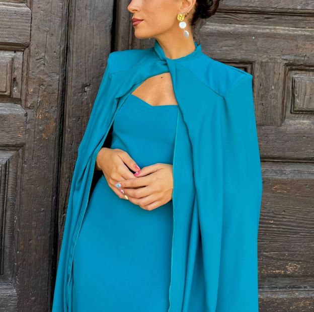 Totana Petroleum Dress + Cape