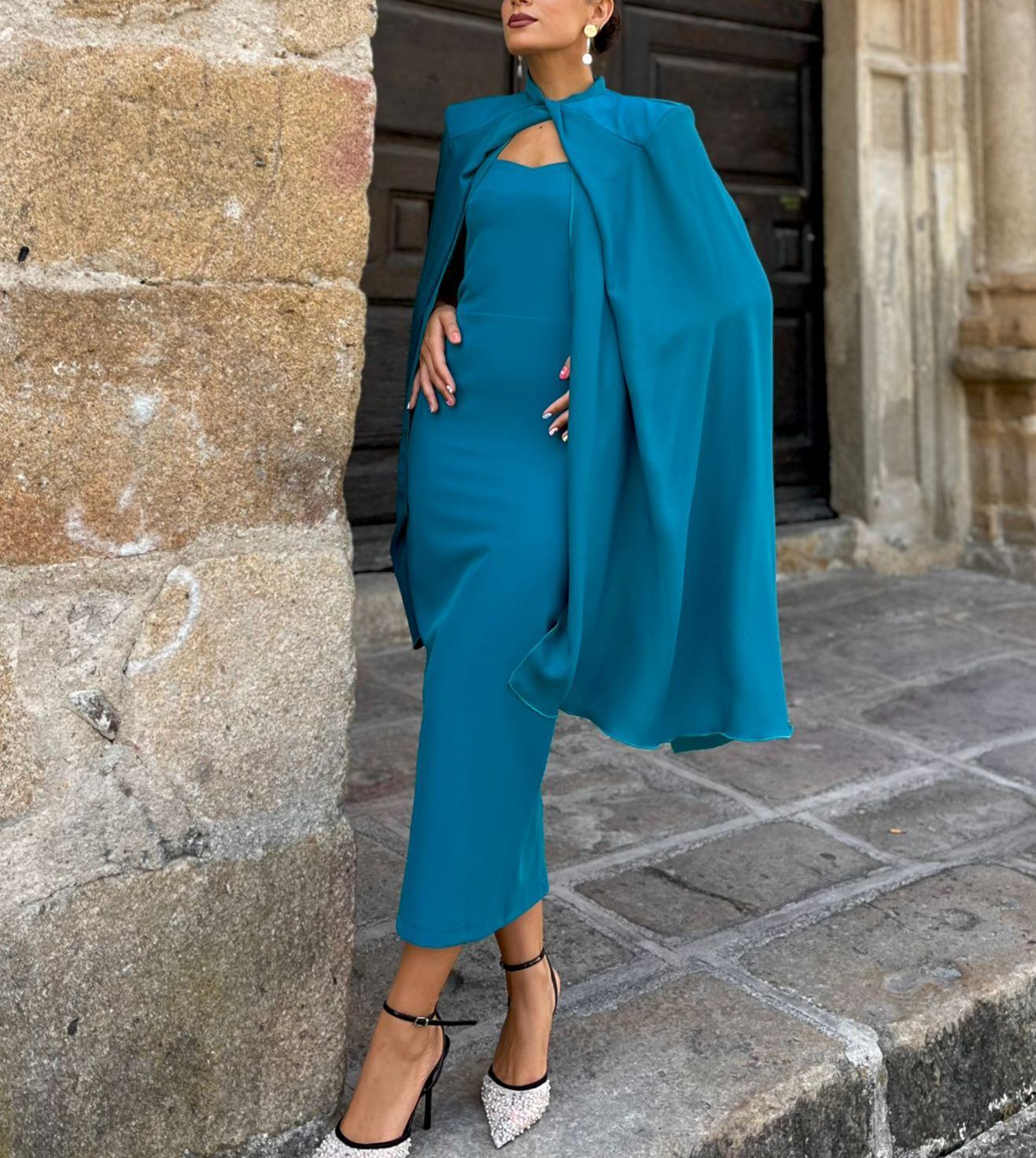 Totana Petroleum Dress + Cape