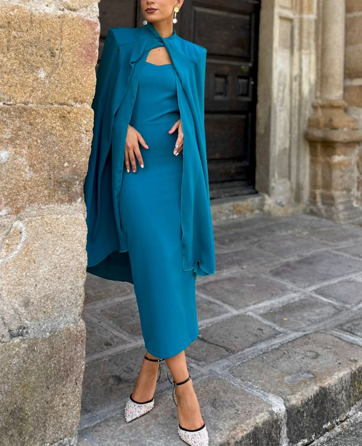 Totana Petroleum Dress + Cape