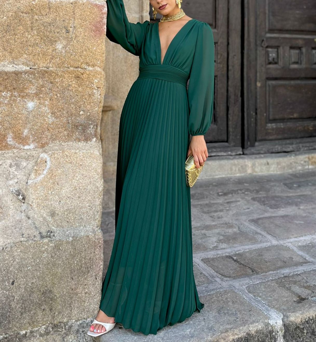 Broken Bottle Dress+Silk Knit Kimono