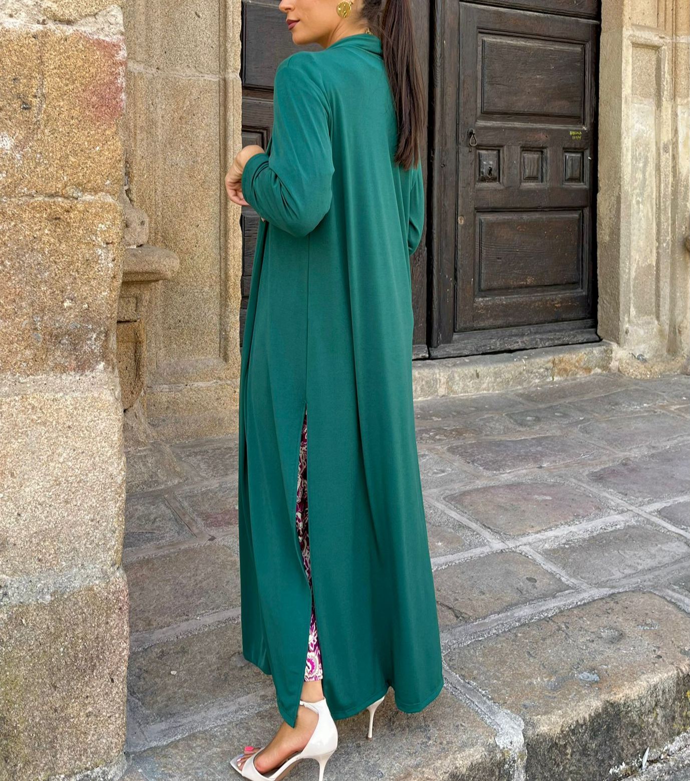 Broken Bottle Dress+Silk Knit Kimono