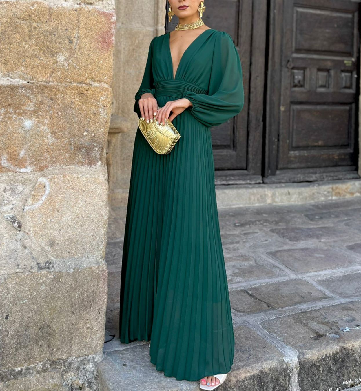 Broken Bottle Dress+Silk Knit Kimono