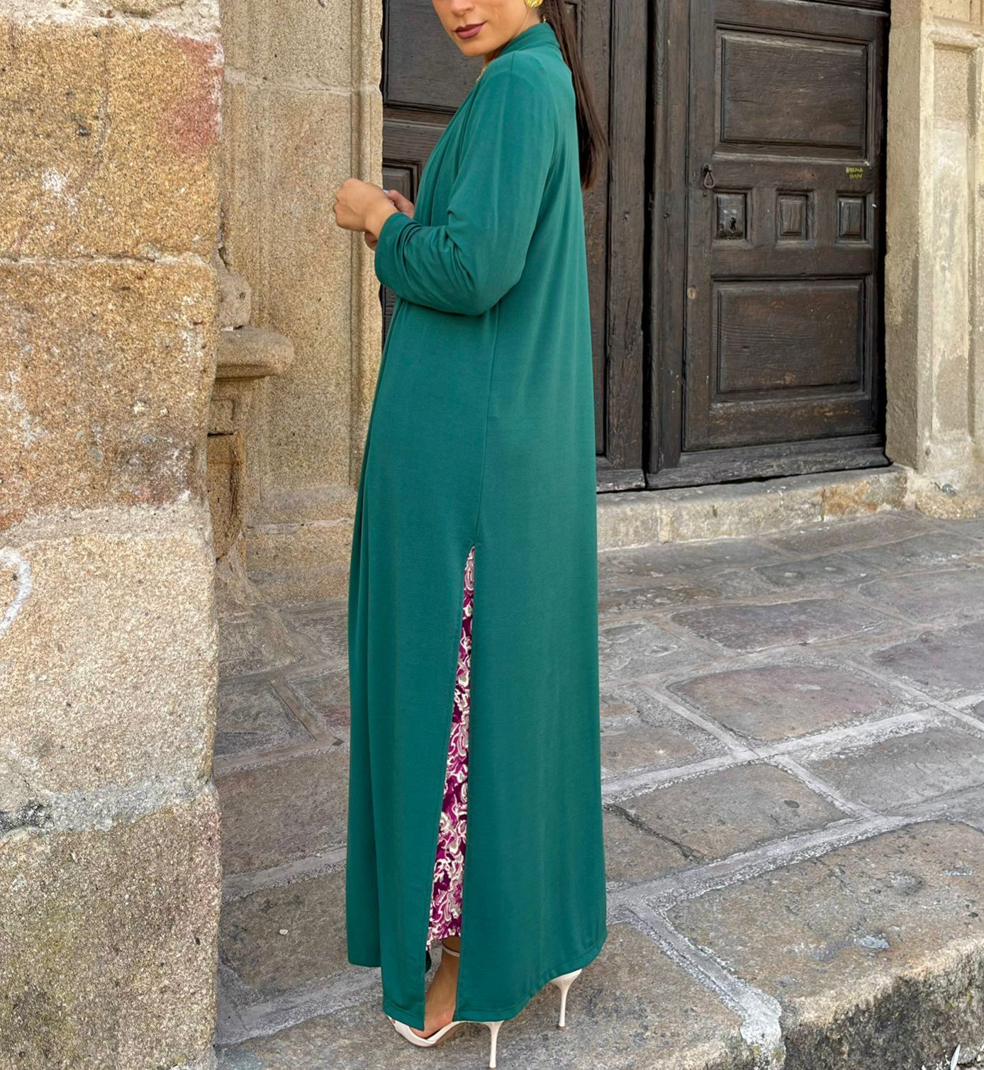 Broken Bottle Dress+Silk Knit Kimono