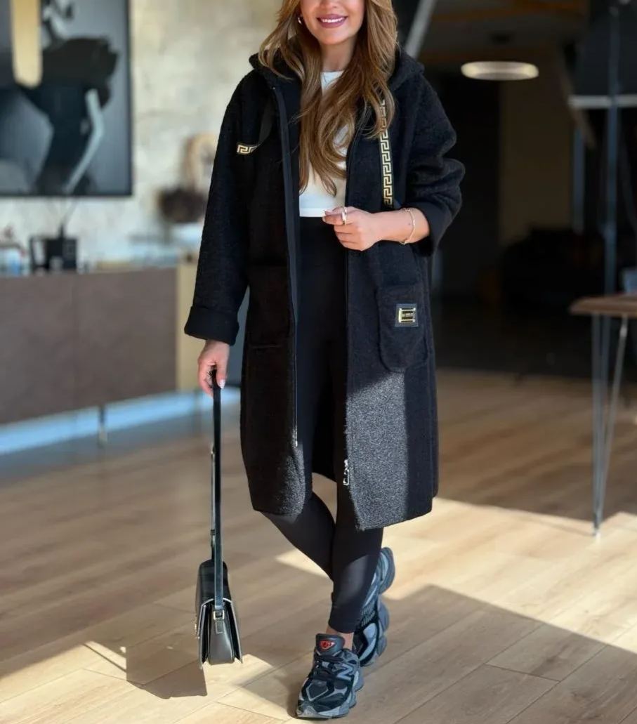 Black Boucle Cardigan Jacket