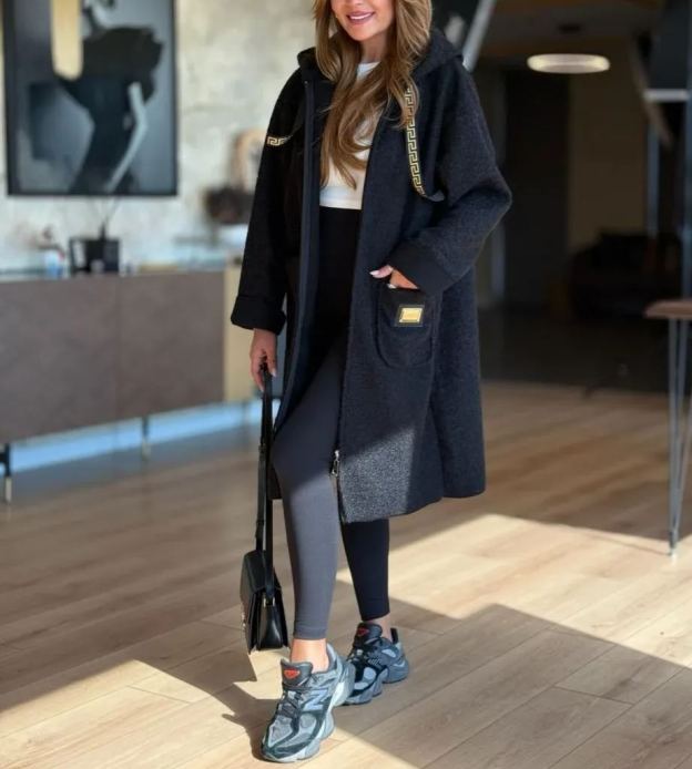 Black Boucle Cardigan Jacket