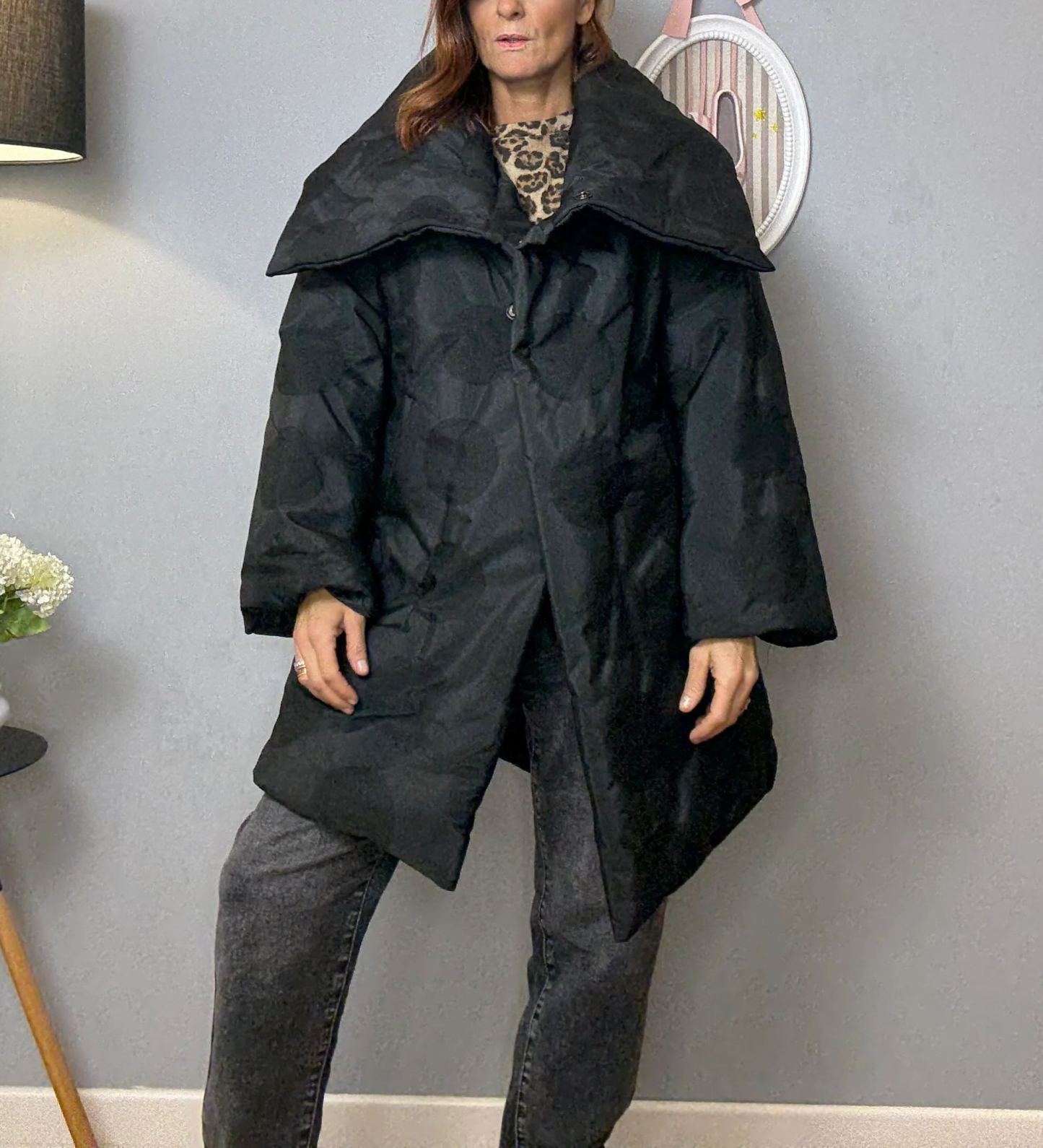 polka dot down jacket