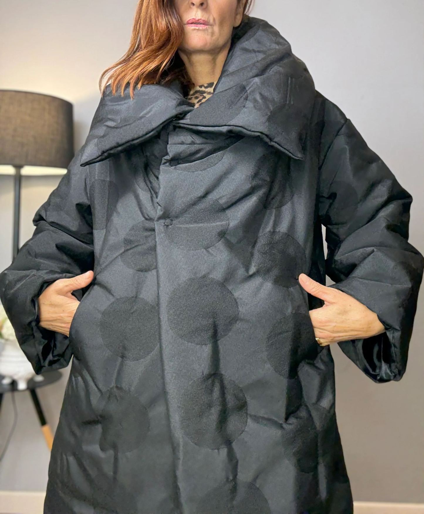 polka dot down jacket