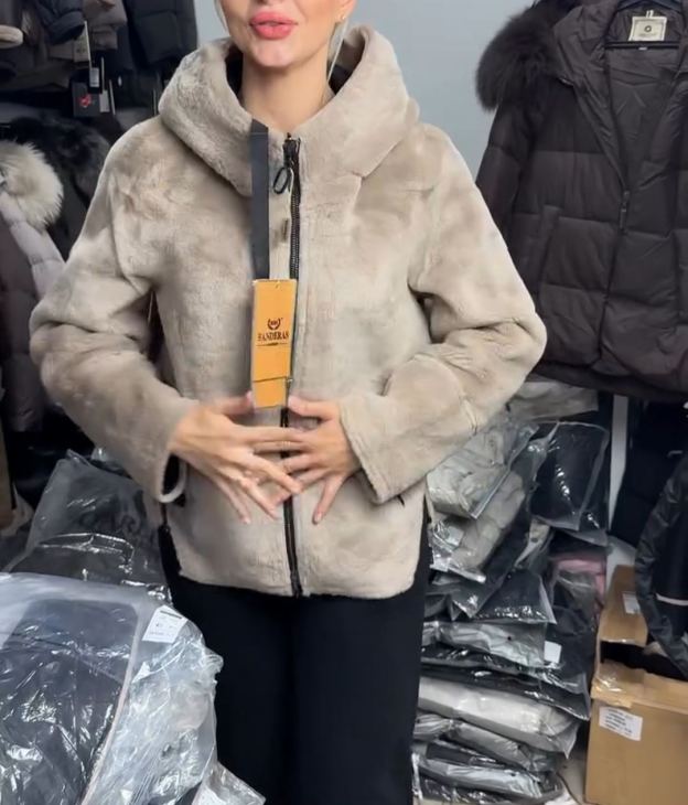 Two - Way Reversible Faux Shearling Hooded Jacket