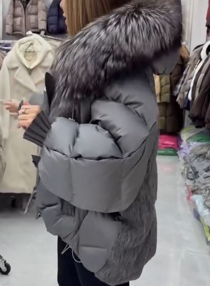 Women Fur Collar Splicing Casual Cotton Jacket