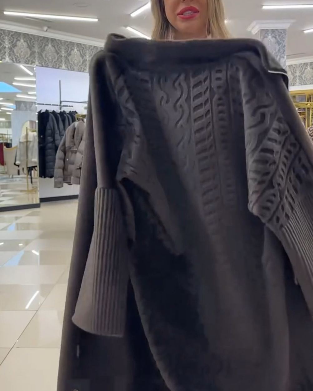 Fashion-Forward Textured Coat