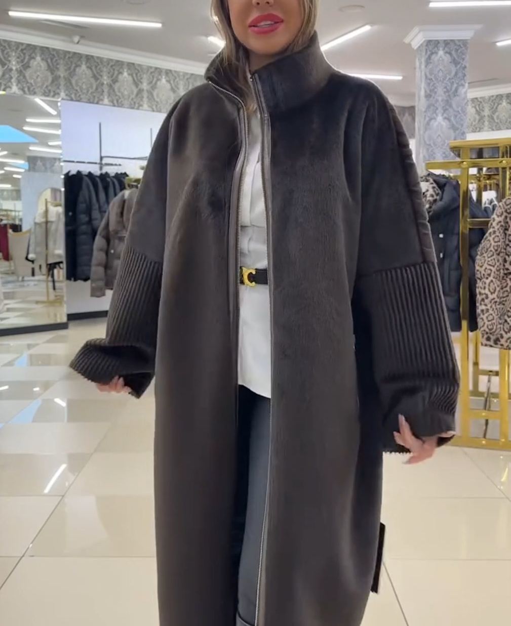 Fashion-Forward Textured Coat