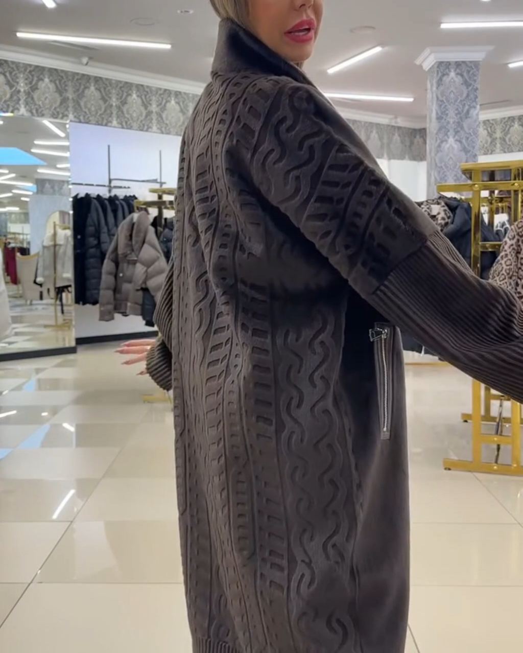 Fashion-Forward Textured Coat