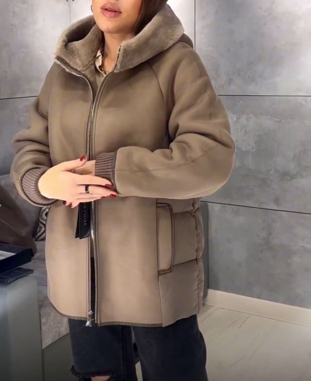 Vintage Patchwork brown Coat with Quilted Design