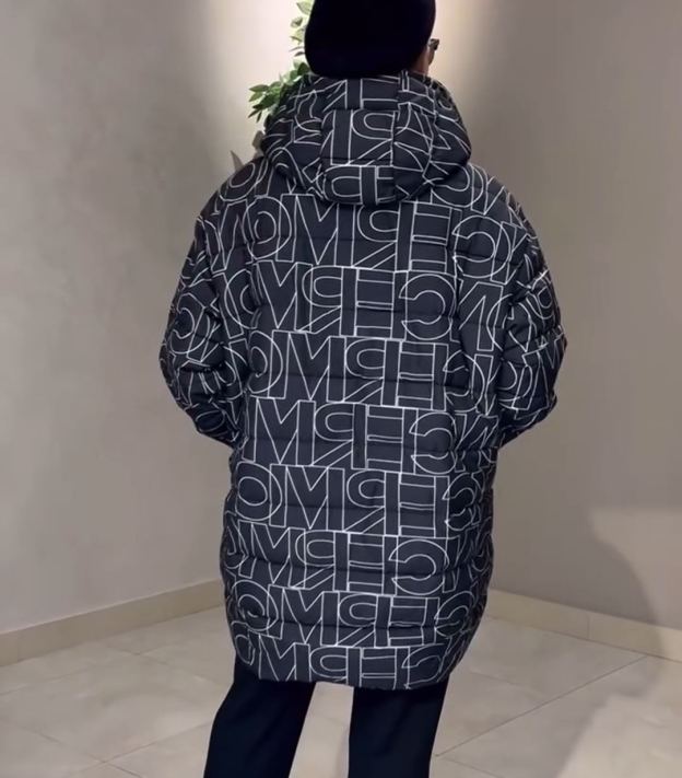 Fashion Statement Graphic Print Down Jacket