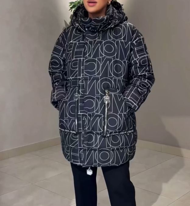 Fashion Statement Graphic Print Down Jacket