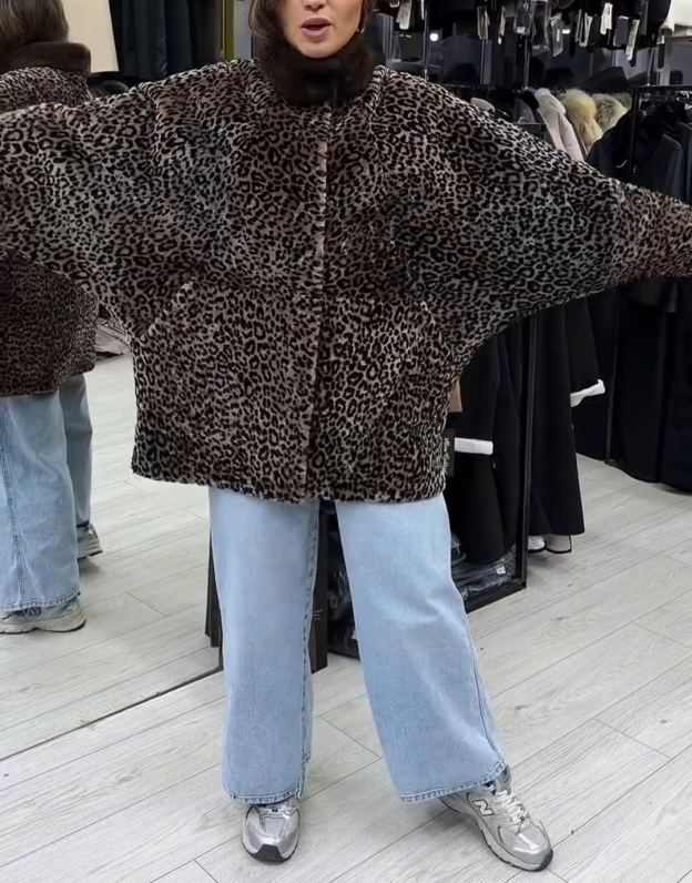 Statement Leopard Print Faux Fur Coat