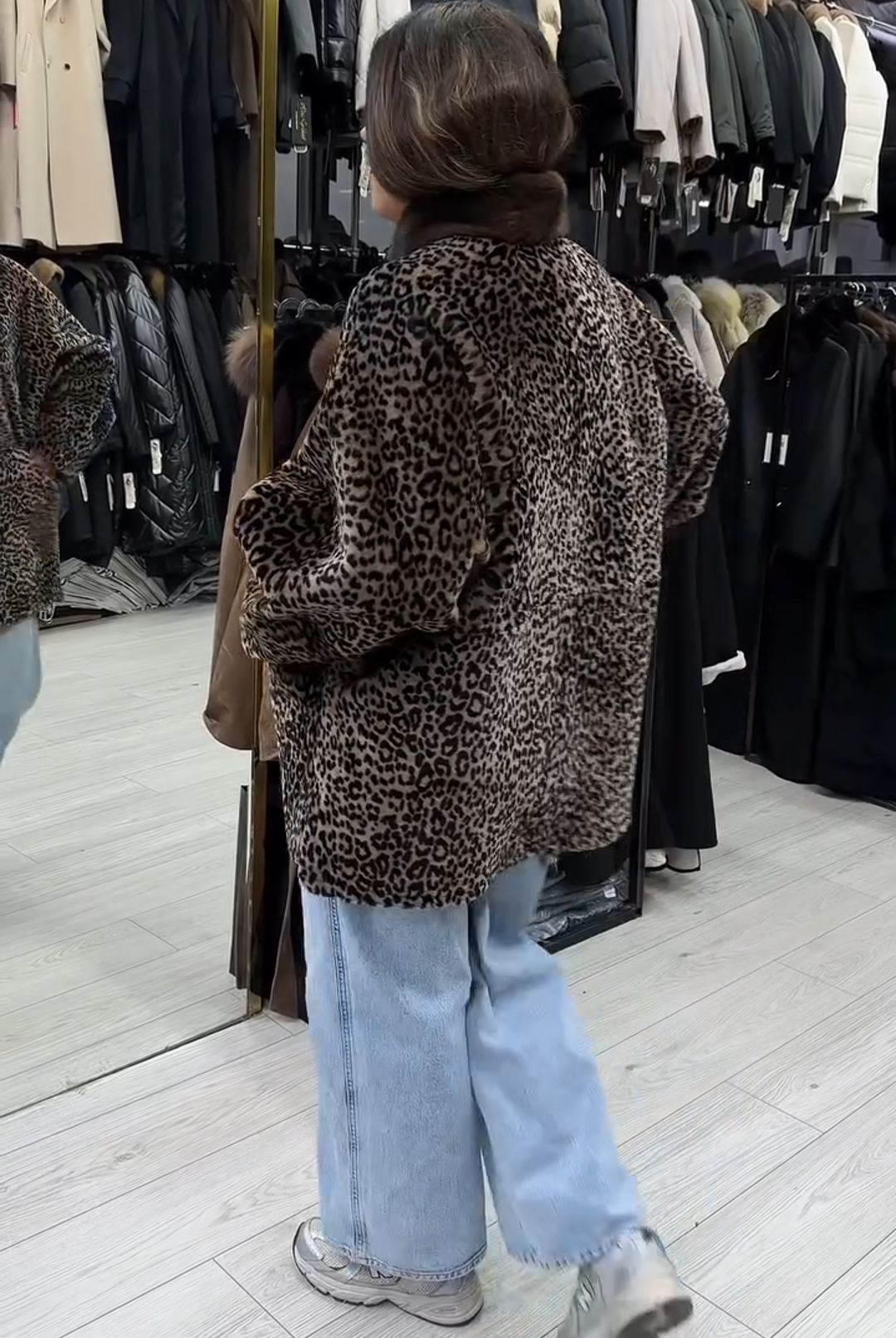 Statement Leopard Print Faux Fur Coat