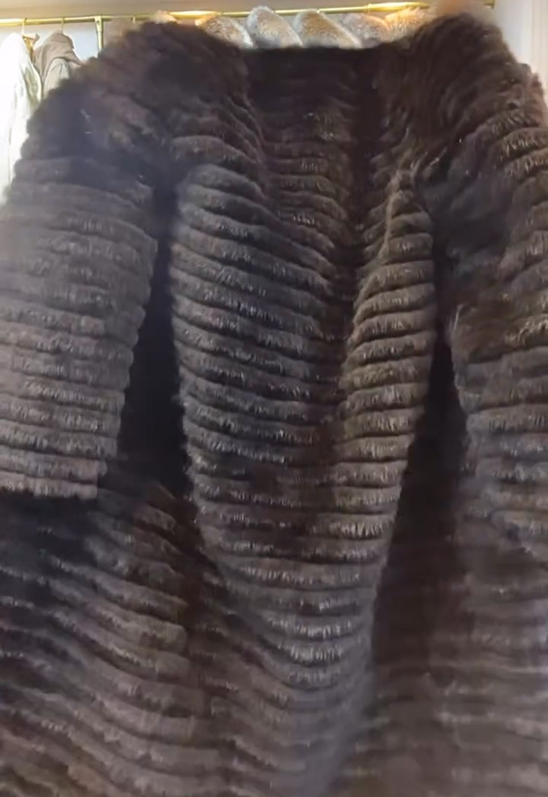 Light Luxury Reversible Tweed & Faux Fur Coat