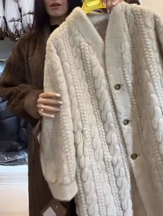 Vintage Elegant Faux Fur Full-Length Coat