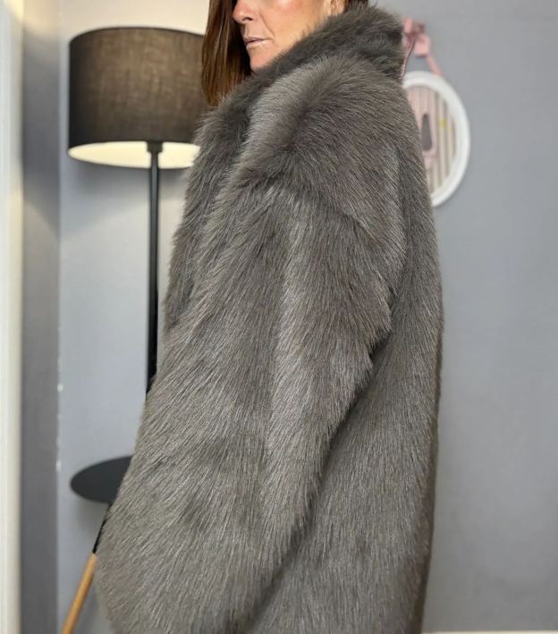 Lazy Oversized Faux Fur Coat