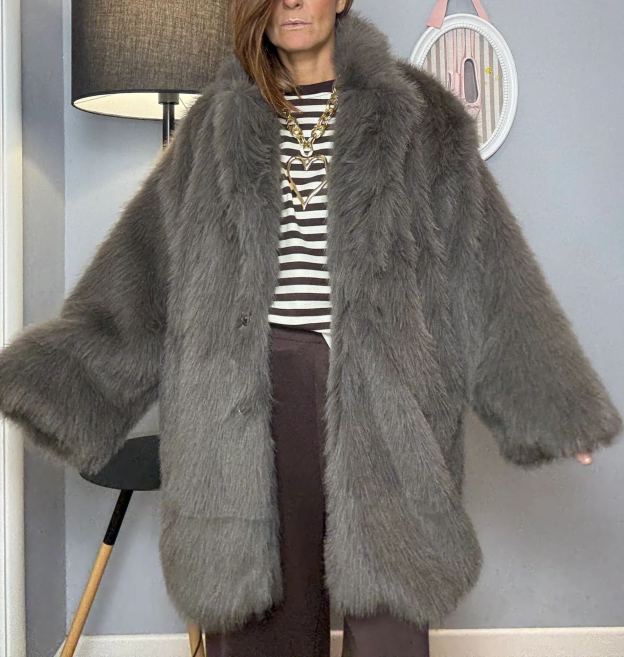 Lazy Oversized Faux Fur Coat