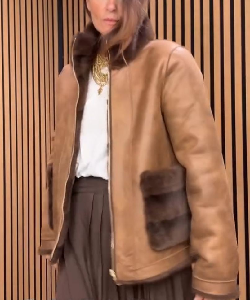 Light Luxury Dual-Texture Faux Fur-Suede Jacket