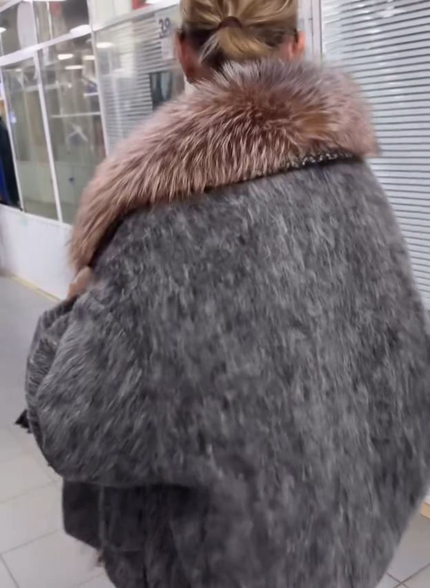 Fashion Oversized Gray Mixed-Texture Coat