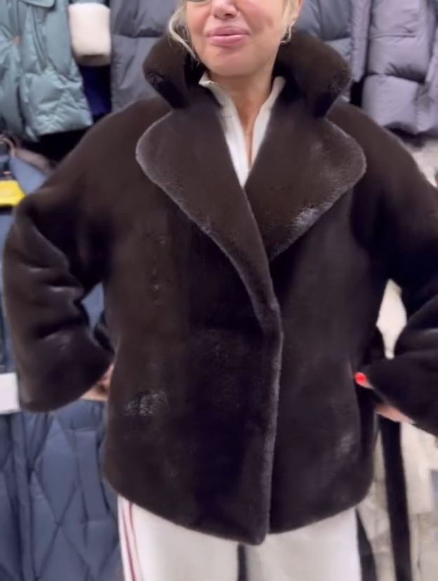 Luxury Waist-Tie Dark Brown Faux Fur Coat