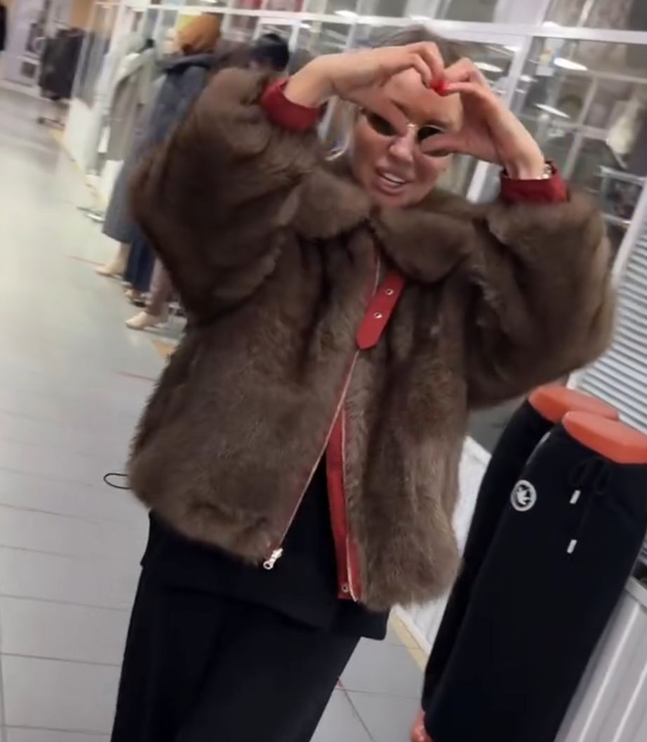 Reversible Luxury Brown Faux Fur & Red Jacket