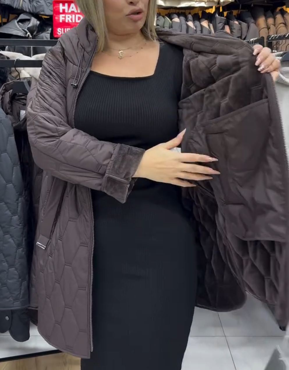 Light Luxury Hidden Fur-Lined Down Jacket