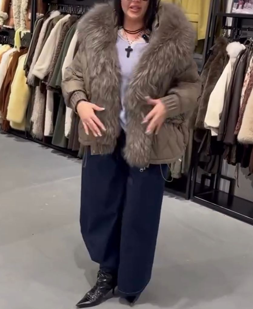 Light Luxury Drawstring-Waist Down Jacket