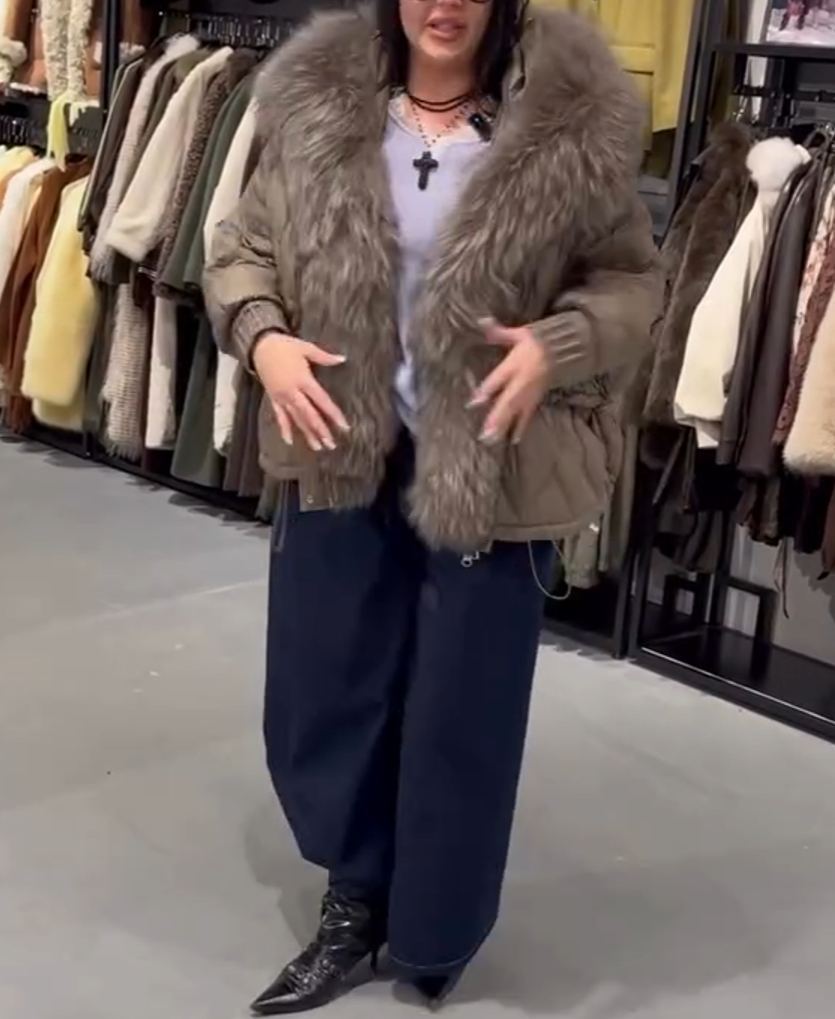 Light Luxury Drawstring-Waist Down Jacket