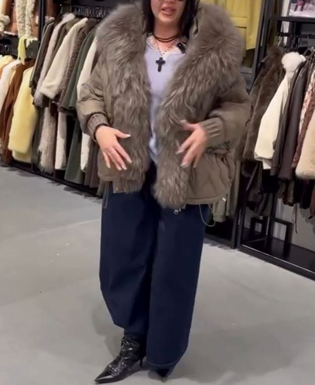 Light Luxury Drawstring-Waist Down Jacket