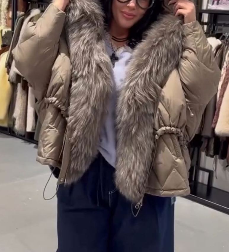 Light Luxury Drawstring-Waist Down Jacket