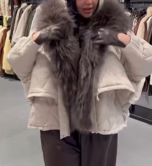 Fashion Drawstring-Waist Down Jacket