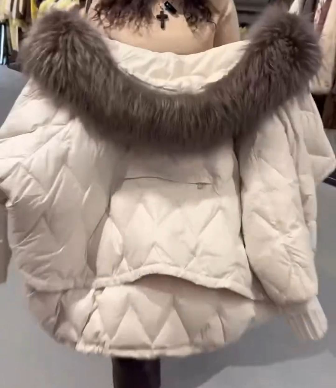 Fashion Drawstring-Waist Down Jacket