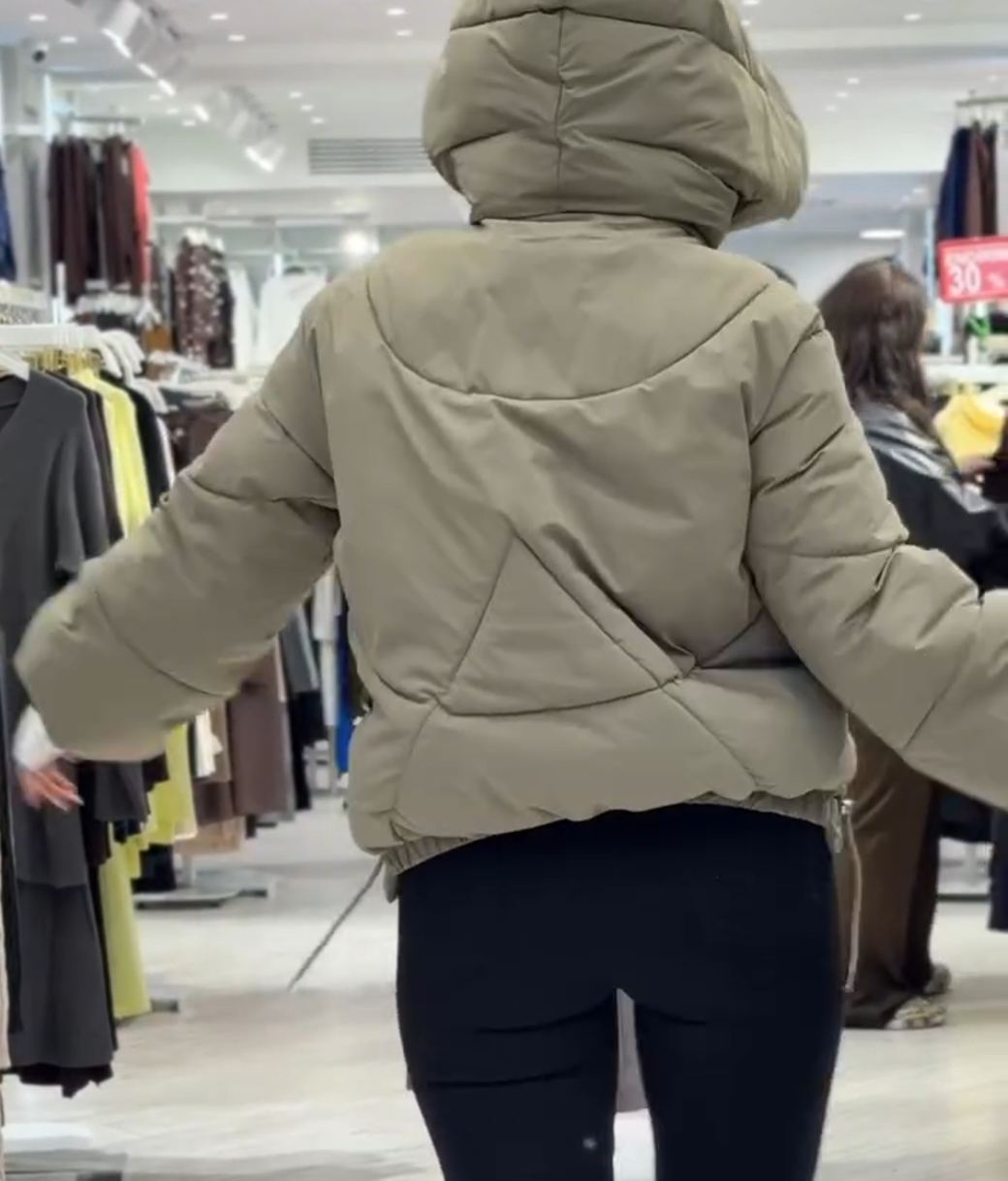 Versatile 3-Color Drawstring Waist Down Jacket