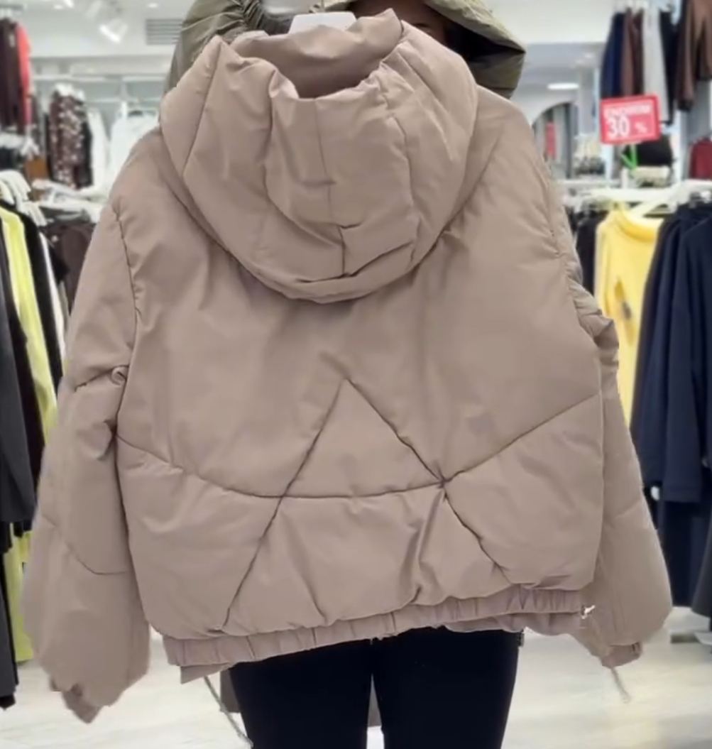 Versatile 3-Color Drawstring Waist Down Jacket