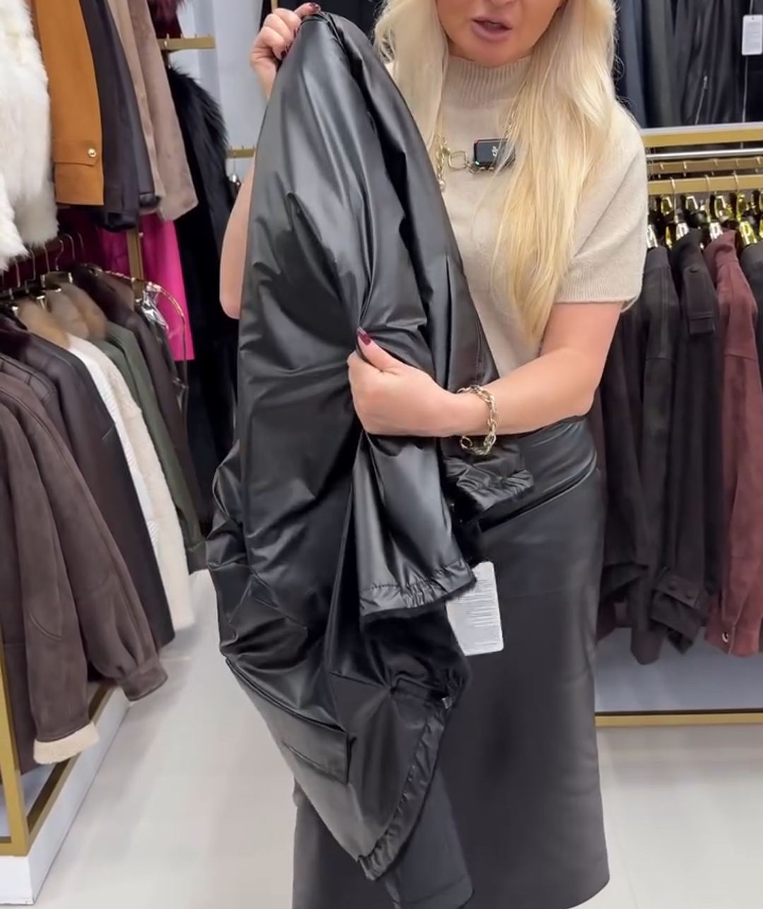 Fashion Black Functional Reversible Jacket