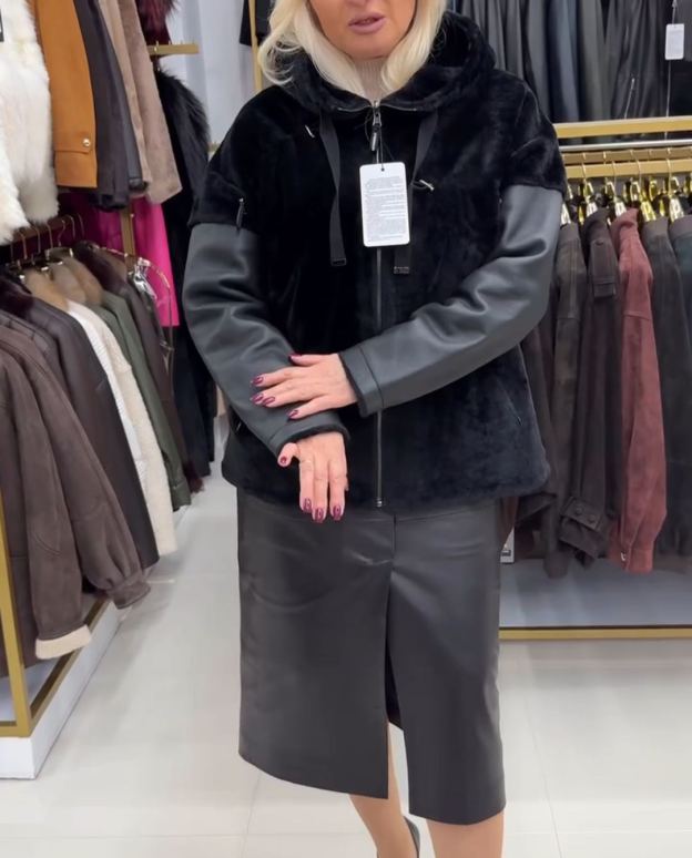 Fashion Black Functional Reversible Jacket