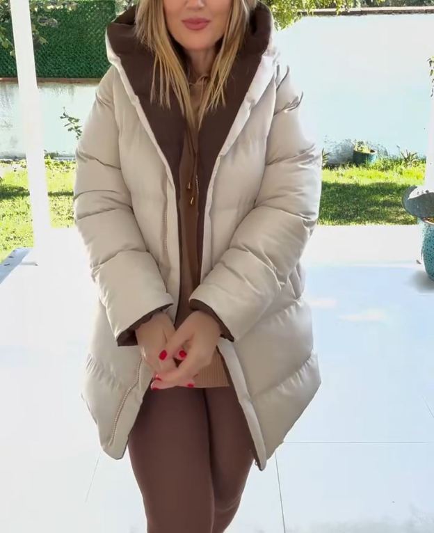 Reversible Brown & Beige Down Jacket