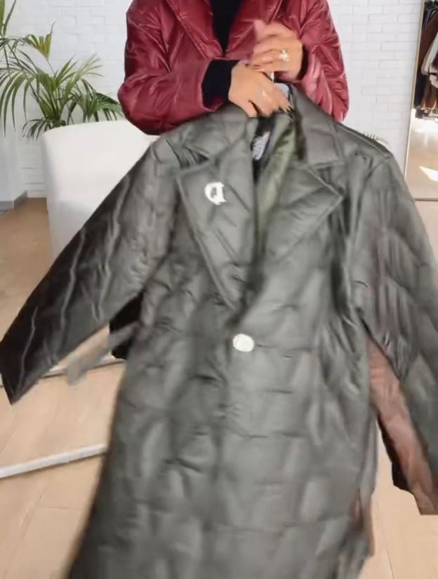 Fashion Glossy Silhouette-Adjustable Down Coat