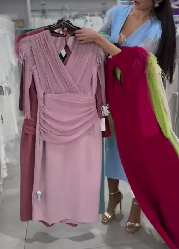 Leonor Dress V-Neck Light Blue