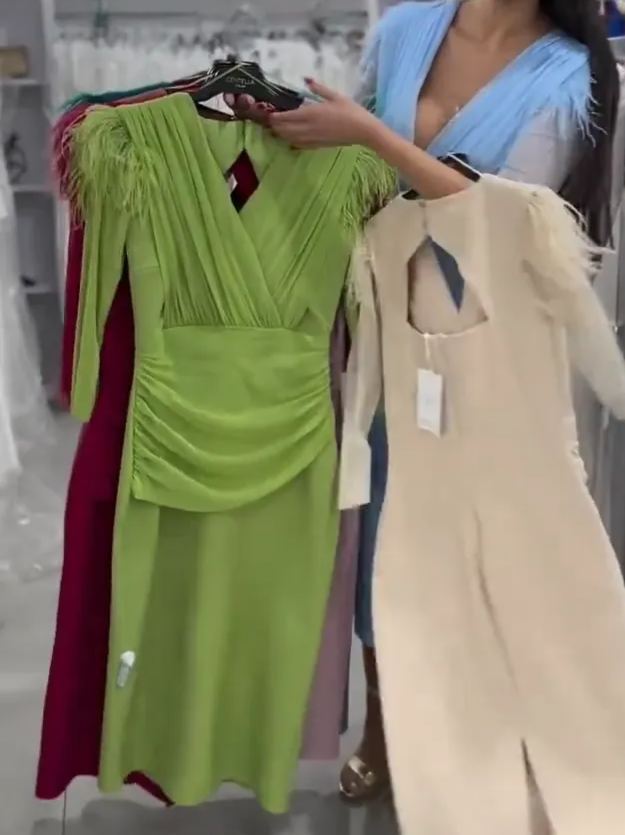 Leonor Dress V-Neck Light Blue