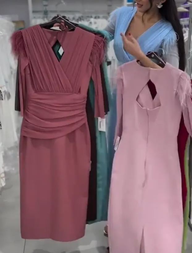 Leonor Dress V-Neck Light Blue