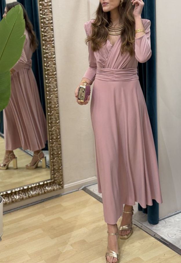 Tania nude pink dress